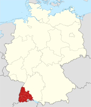 административный округ Фрайбург на карте