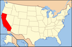 California's location in the United States