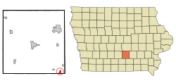 Location of Hamilton, Iowa