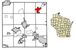 Location of East Troy in Walworth County, Wisconsin.