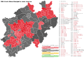 2000 North Rhine-Westphalia state election, Red is SPD, Black is CDU