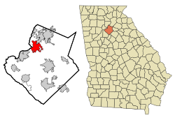 Location in Gwinnett County and Georgia