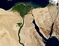 Satellittbilde av Nildeltaet.