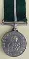 Médaille du Pakistan de 1949 portant le monogramme royal de George VI.