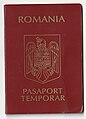 Romanian Temporary Passport issued in November 2011
