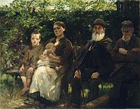 Walter Osborne, I en Dublin-park; lys og skygge, 1895