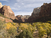 Zion National Park, Zion Canyon in autumn