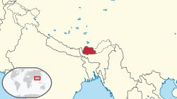 Location of Bhutan