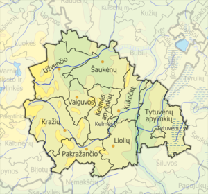 Кельмеское районное самоуправление на карте