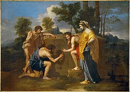 Н. Пуссен Аркадские пастухи (Et in Arcadia Ego), 2-й вариант 1638—1639. Лувр, Париж