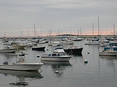 Plymouth Harbor at sunrise