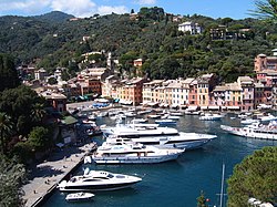 Portofino látképe