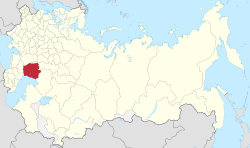 Astrahanin kuvernementti Venäjän kartalla vuonna 1914.