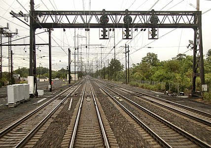 4-track section of Amtrak's Northeast Corridor in New Jersey