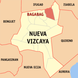 Peta Nueva Vizcaya dengan Bagabag dipaparkan