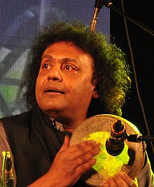 Pt.Tanmoy Bose during his stage performance at Kolkata Fusion Fiesta 2013
