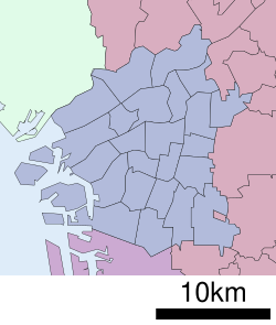 江戸堀の位置（大阪市内）