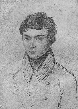 Эварист Галуа в 15-летнем возрасте. Карандашный портрет с натуры