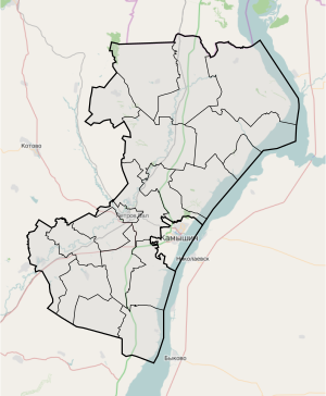 Камышинский район на карте