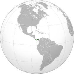 Location of Panamá