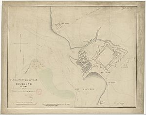 Булонь. План порта и города в 1544 году