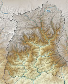 Map showing the location of Shingba Rhododendron Sanctuary