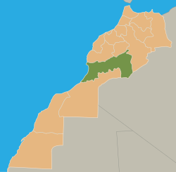 Localização de Souss-Massa-Draâ em Marrocos