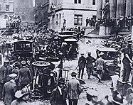 1920 - Wall Street bombing, med Subtreasury Building i bakgrunnen til høyre