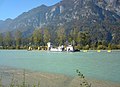 Baggerschiff im Stausee bei Langkampfen