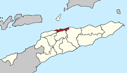 Map of East Timor highlighting the Municipality