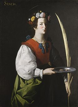 Франсиско де Сурбаран. Святая Луция. Ок. 1635—1640