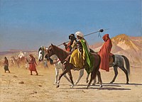 "Ratsanikud kõrbet ületamas", 1870, erakogu