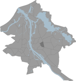 Location of Grīziņkalns in Riga