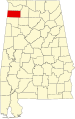 State map highlighting Franklin County