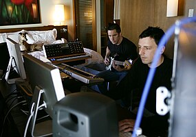 Ross (right) with Trent Reznor in March 2006