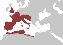 The Western Roman Empire at its greatest extent ca. AD 395