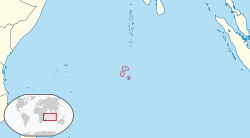 Indijos vandenyno britų salos žemėlapyje