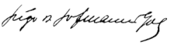 Hugo von Hofmannsthals signatur