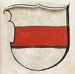 Шляхецкі герб «Котвіч». З гербоўніка Stemmata Polonica, 1555 г.