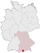 Lokasi Garmisch-Partenkirchen di Jerman