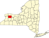 State map highlighting Genesee County