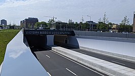 Ingang aan de noordzijde, vlak bij Den Haag Centrum