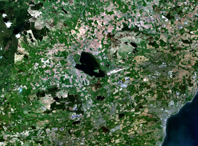 Satellite photograph of Loch Leven and the surrounding area