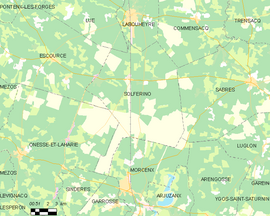 Mapa obce Solférino