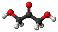 Ball-and-stick model of the dihydroxyacetone molecule{{{画像alt1}}}