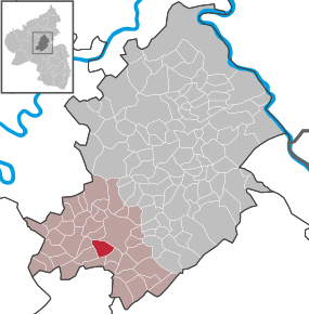 Poziția ortsgemeinde Dillendorf pe harta districtului Rhein-Hunsrück-Kreis