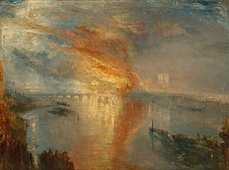 «Пожар в здании британского парламента 16 октября 1834 г». Художественный музей Кливленда. Кливленд. 1834 г.