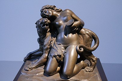 The Maenad and the Panther by Ernst Julius Hähnel, 1886. Albertinum, Dresden