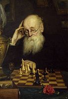 Григорий Мясоедов. Сам с собою, или Игра в шахматы, 1907