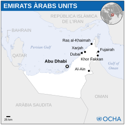 Mapa dels Emirats Àrabs Units